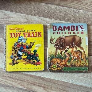Disney's Donald Duck Toy Train & Bambi's Children Book Set